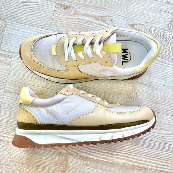 Madewell Kickoff Trainer Sneakers in Ripstop Nylon and Leather | Butter Yellow 8 - Picture 1 of 8